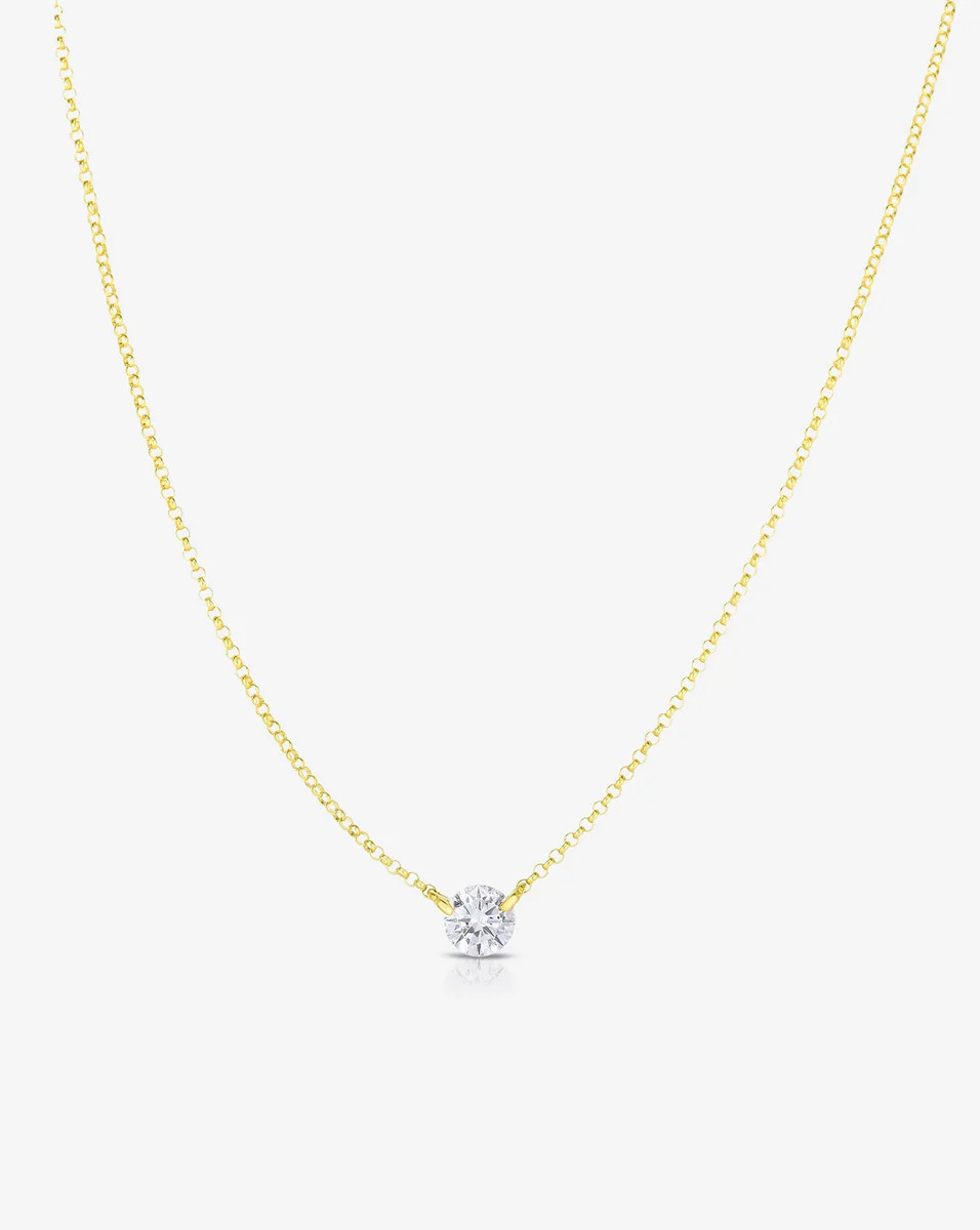 Half Carat Floating Diamond Necklace | Ring Concierge