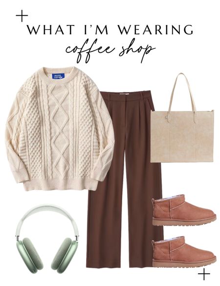 What I’m wearing today!! THE viral Rory sweater, Abercrombie Sloane Tailored pant in size 27, my beis work tote and Ugg ultra minis!

Coffee shop outfit, fall outfit 

#LTKfindsunder50 #LTKSeasonal