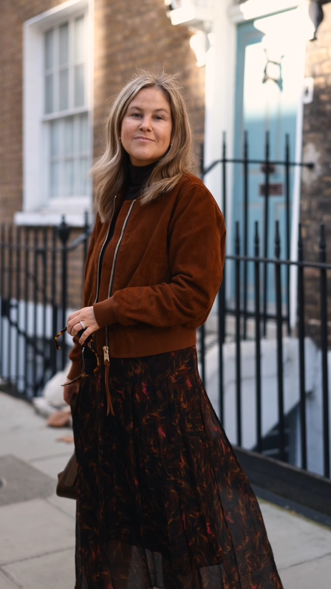 My skirt and suede jacket are on sale. I love this bomber jacket because it brings a little bit of edge to your look but still feels timeless. I’m wearing a US 6 in the jacket and a US 10 in the skirt. This outfit would look perfect with brown knee high boots!

#LTKSeasonal #LTKCyberWeek