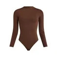 Scoop Women's Ultimate Seamless Mock Neck Bodysuit with Long Sleeves, Sizes XS-XXL | Walmart (US)