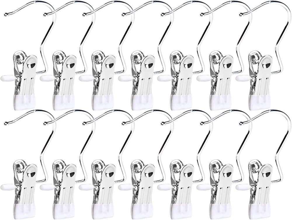 30 Pack Boot Hanger for Closet, Laundry Hooks with Clips, Boot Holder, Hanging Clips, Portable Mu... | Amazon (US)