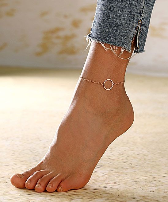 Don't AsK Women's Anklets Gold - Goldtone Beaded Circle Anklet | Zulily
