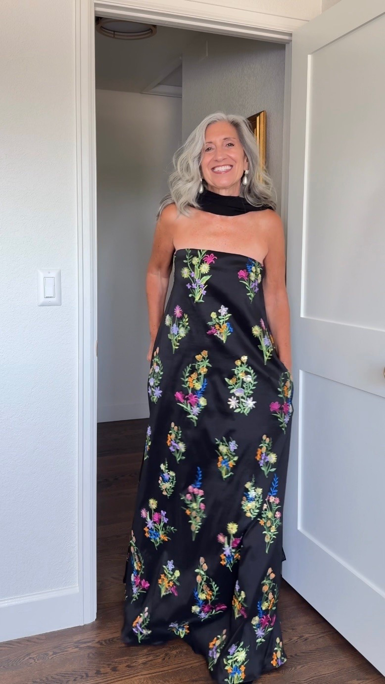 🌿 Wedding Guest Dresses (some are perfect for Mother of the Bride and Mother of the Groom!)

The colorful wildflower embroidery scattered across the black satin creates stunning visual interest while the column silhouette holds and elongates beautifully all the way to the floor.

Save this and share it with a friend who’s shopping. 💌

Sizing | 5’4½” | 135 | medium or 6

Wedding Guest Dress | Fashion over 50 | Mother of the Bride | Mother of the Groom | Black Tie | Formal Gown | Summer Wedding | Fall Wedding | Tummy Flattering Dresses | Special Occasion | Strapless Gown

#LTKOver40 #LTKMidsize #LTKWedding