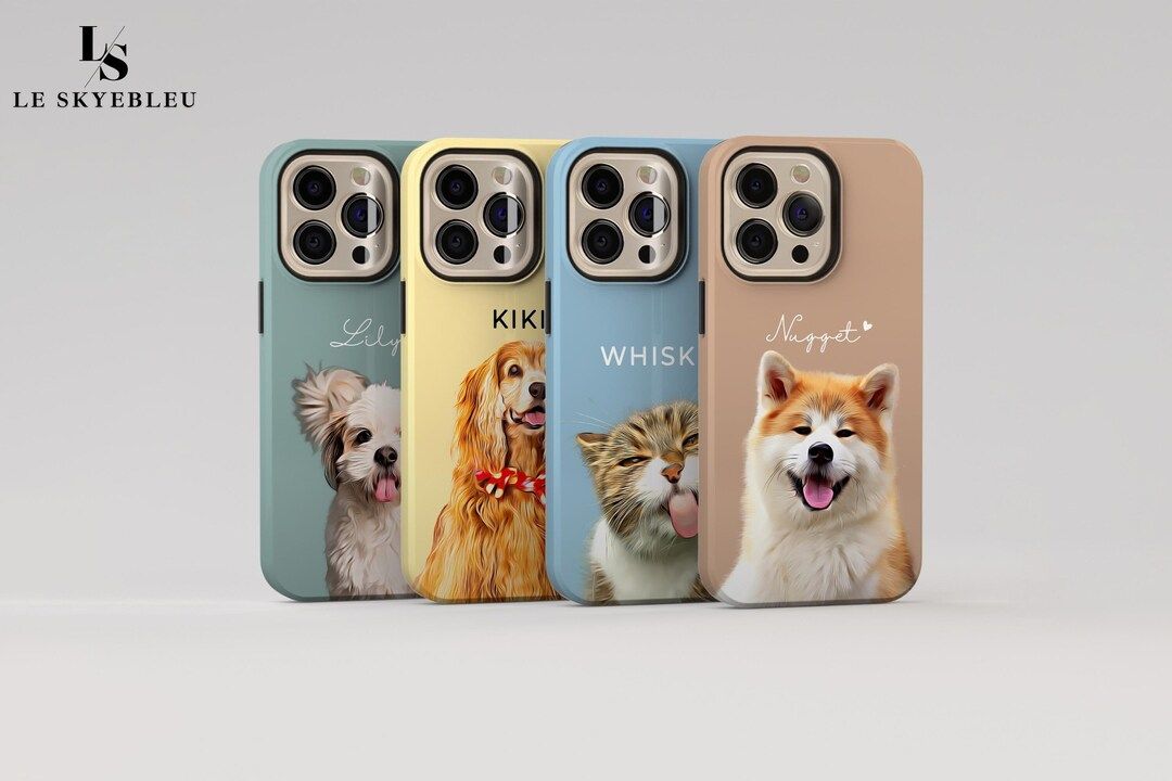 Personalized Pet Phone Case Custom Dog Portrait Phone Case - Etsy | Etsy (US)