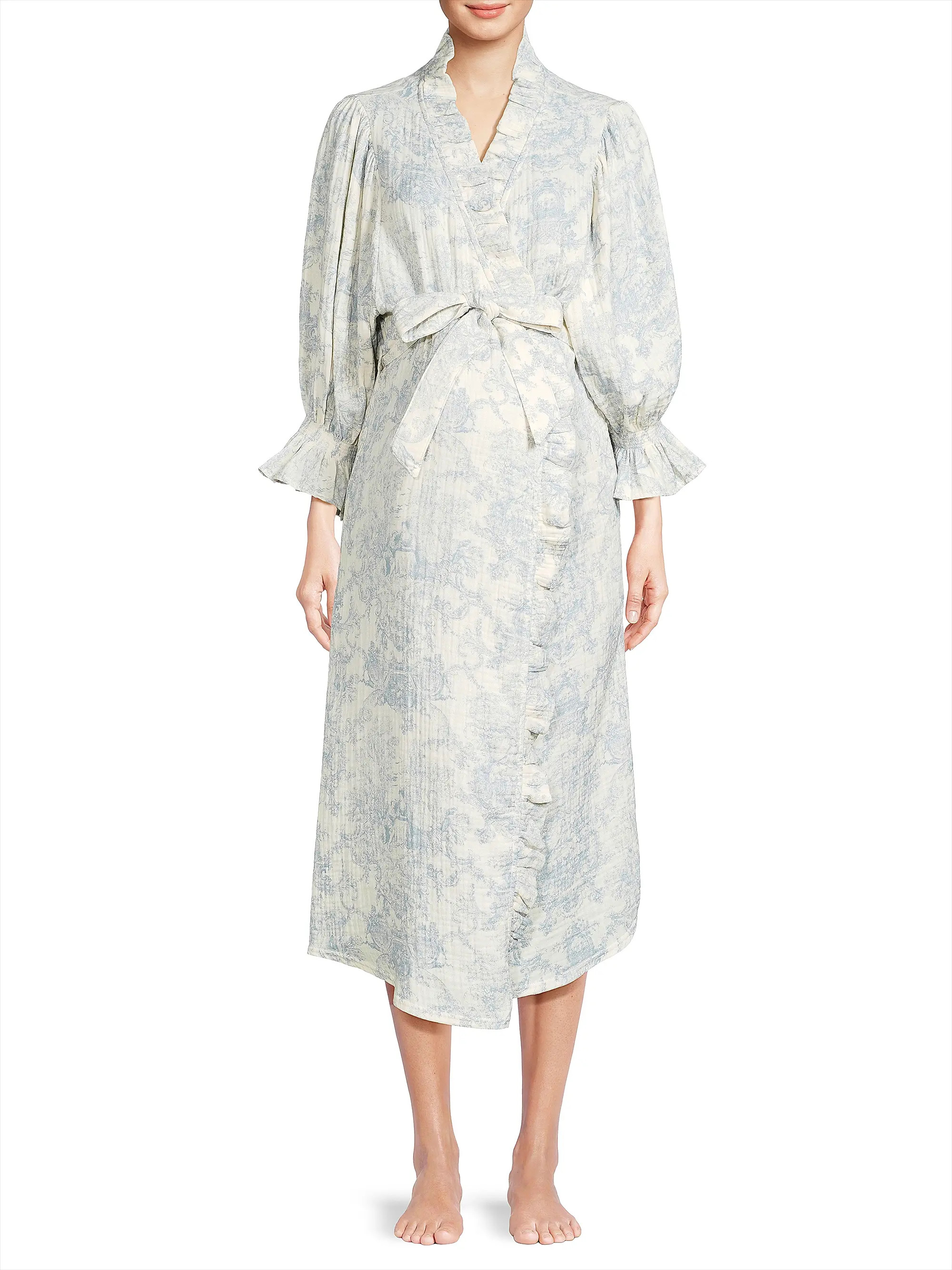 Toile Print Muslin Gauze Robe | Saks Fifth Avenue