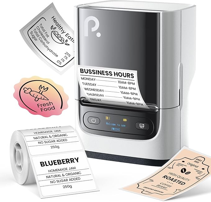 POLONO PM220S Label Maker Machine with Tape, 2 Inch Bluetooth Portable Thermal Label Printer for ... | Amazon (US)