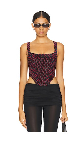 Miaou Campbell Corset in Red. | Revolve Clothing (Global)