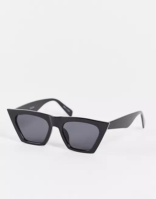 Pieces pointy cat eye sunglasses in black | ASOS | ASOS (Global)