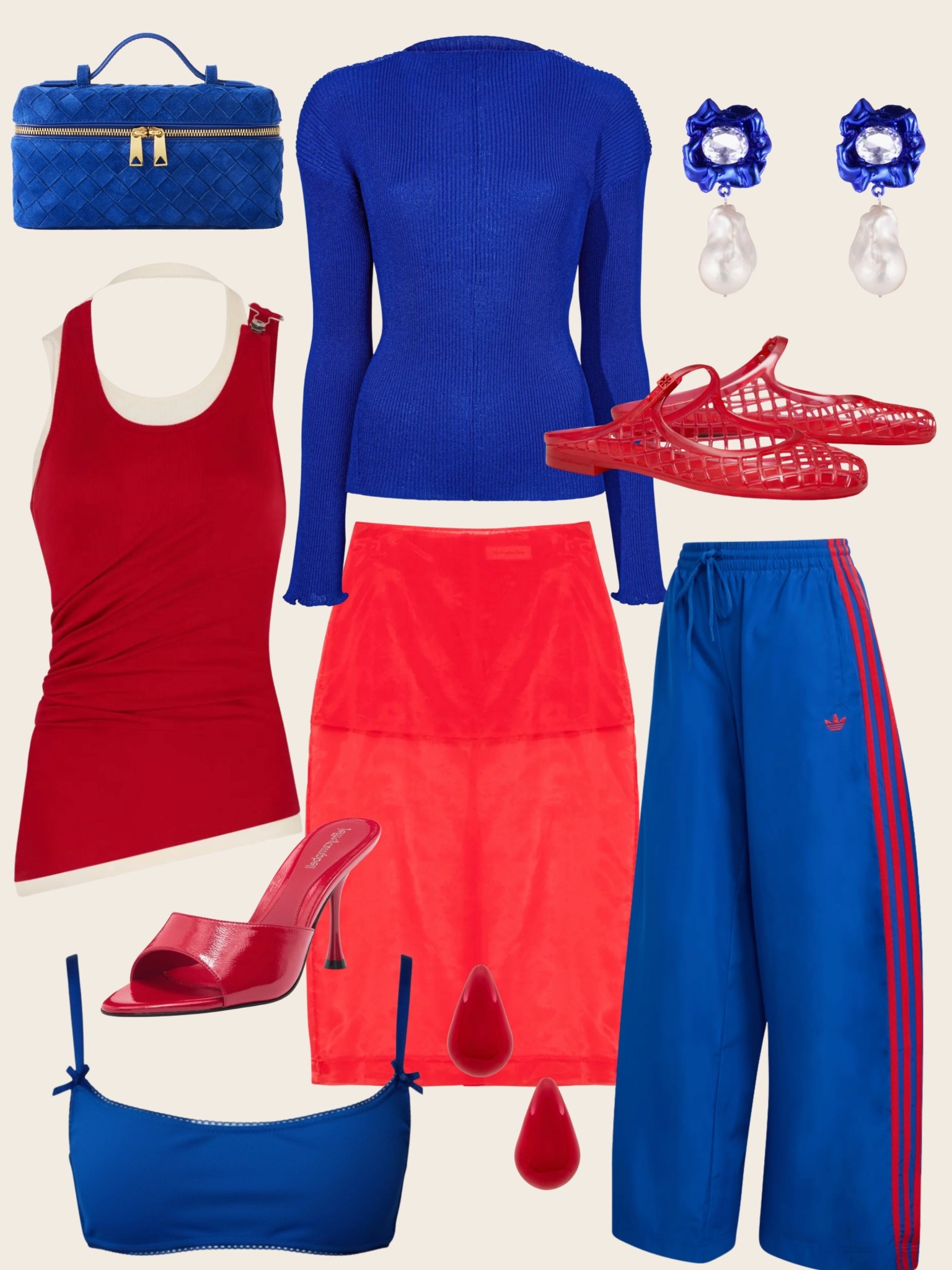 Bright Red & Cobalt Blue: an unexpected color combo to wear this spring 