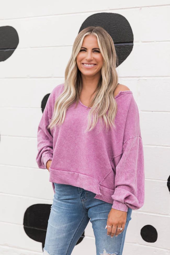 Top Knot Mama Pink Pullover - Krista X Pink Lily | Pink Lily