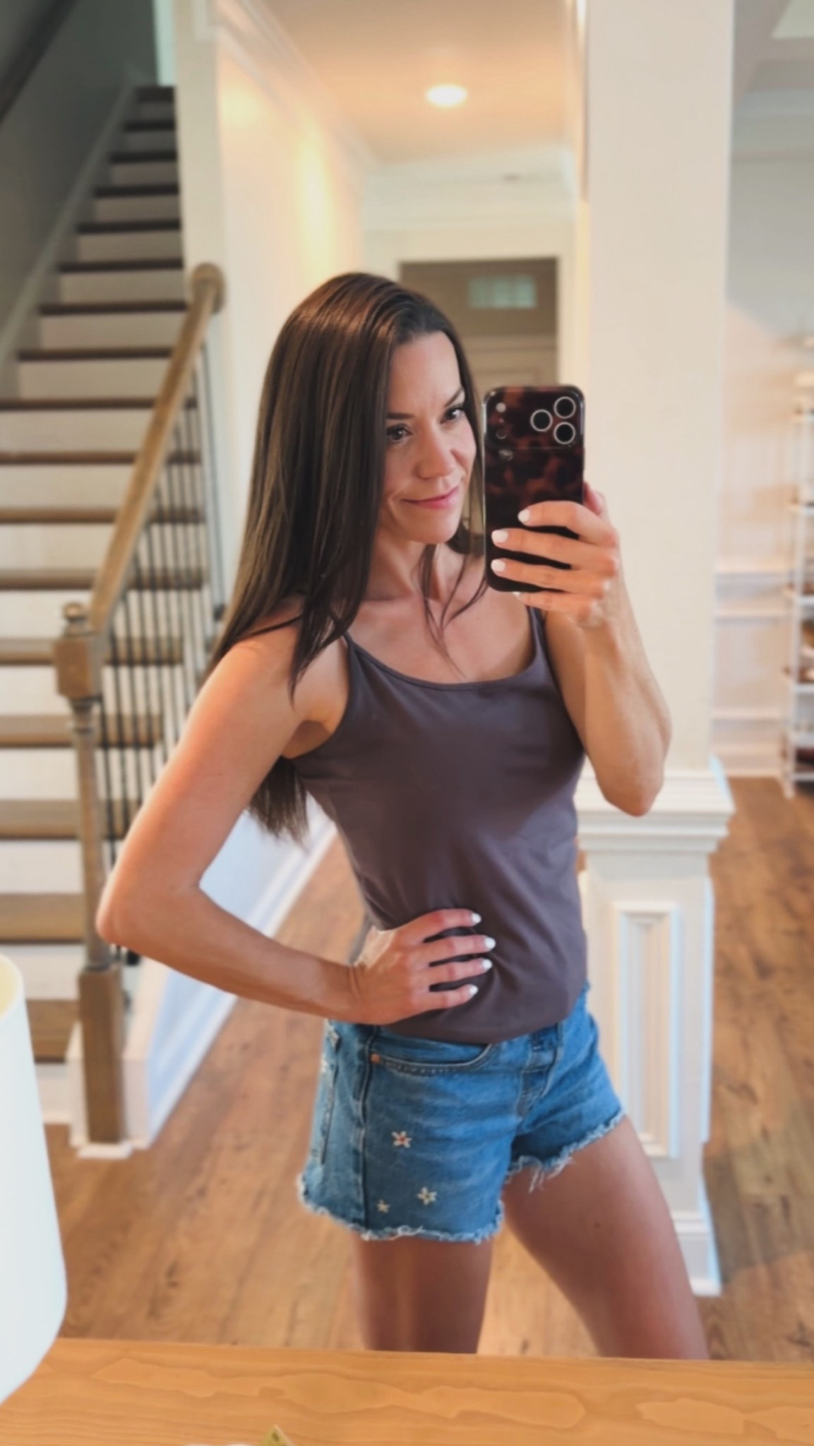 I get compliments on these denim shorts every time I wear them! From the cute daisy detail to the perfect high waisted fit, these have the perfect stretch to be your favorite pair for summer! Paired it with the buttery soft tanks at Target. (I have this in 4 colors)

#LTKgrwm #LTKmomlife #LTKActive
