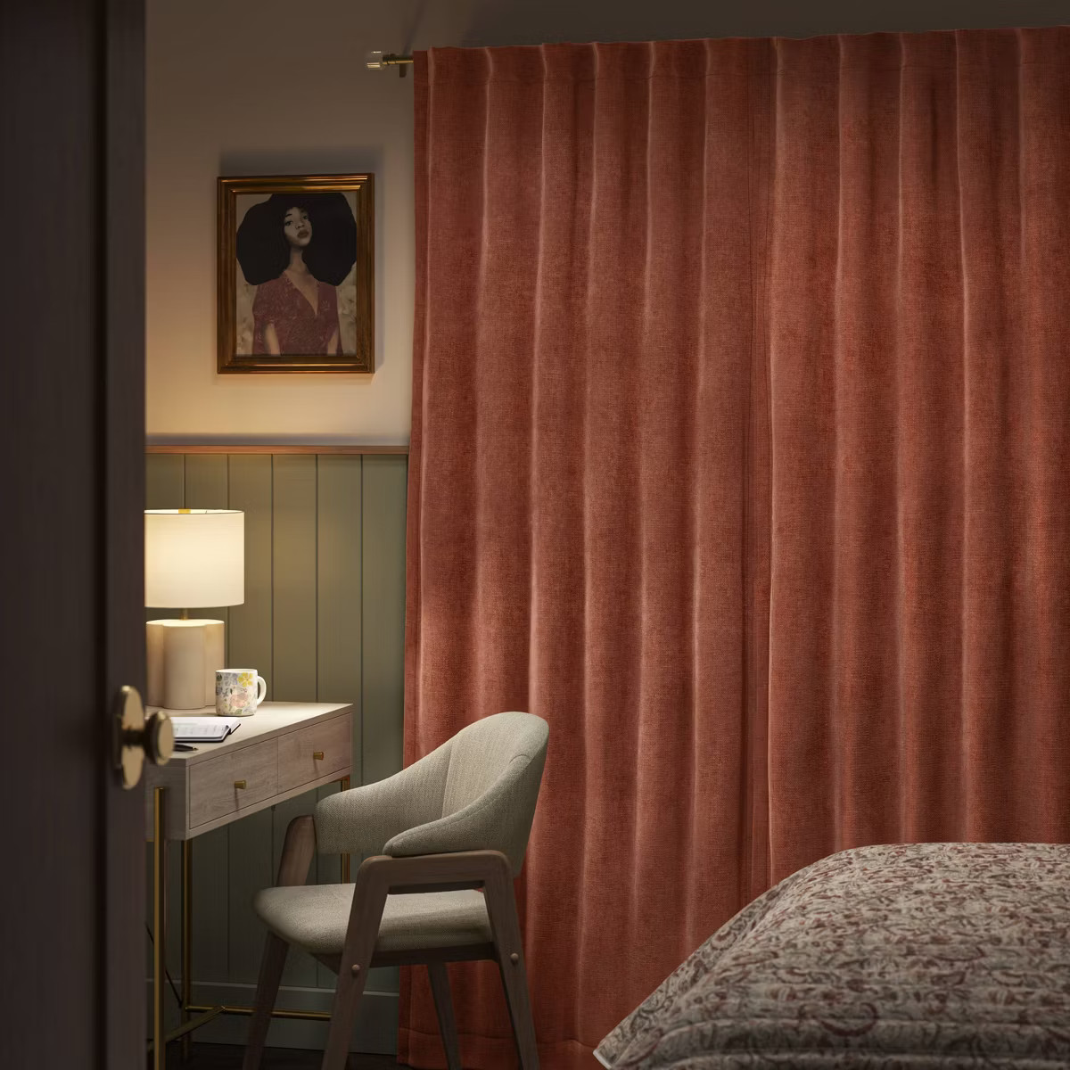 Blackout Chenille Curtain Panels - Threshold™ | Target