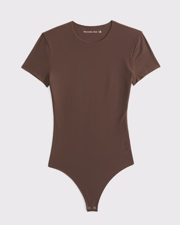 Women's Soft Matte Seamless Tee Bodysuit | Women's Tops | Abercrombie.com | Abercrombie & Fitch (US)