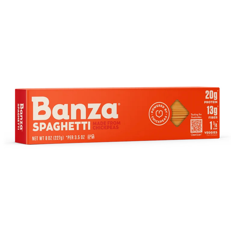 Banza Spaghetti Pasta from Chickpeas - Made In Italy, High Protein, High Fiber, Lower Carb Italia... | Walmart (US)