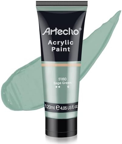 Artecho Green Acrylic Paint, Sage Green Paint (120ml / 4.05oz) Tubes, Art Craft Paints for Canvas... | Amazon (US)