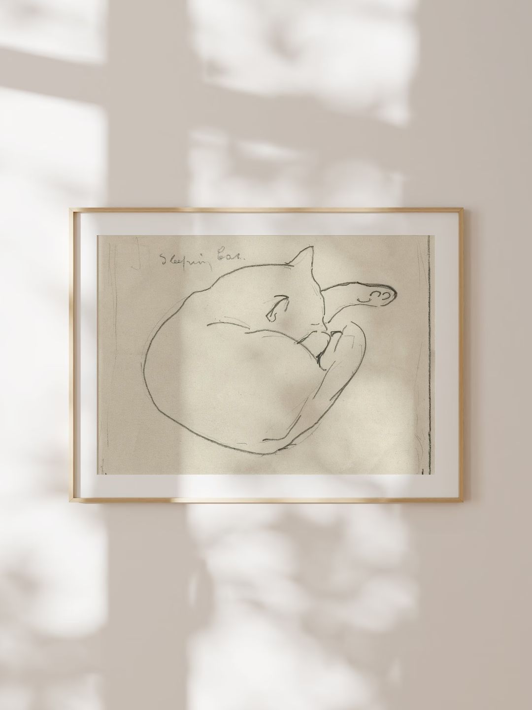 SLEEPING CAT | Cat Drawing | Vintage Cat Art | Cat Sketch Print | Animal Art Print | Cat Art | Ca... | Etsy (US)