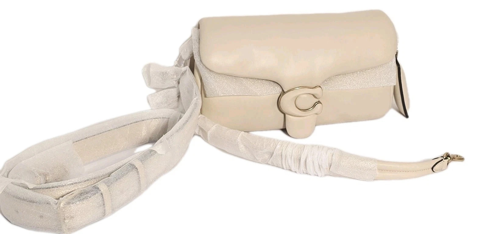 Coach Tabby Shoulder Bag 26 in Chalk | eBay US