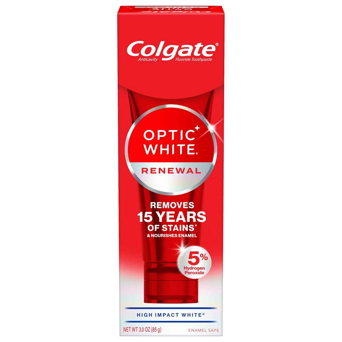 Colgate Optic White Renewal Teeth Whitening Toothpaste - High Impact White - 3.0oz | Target