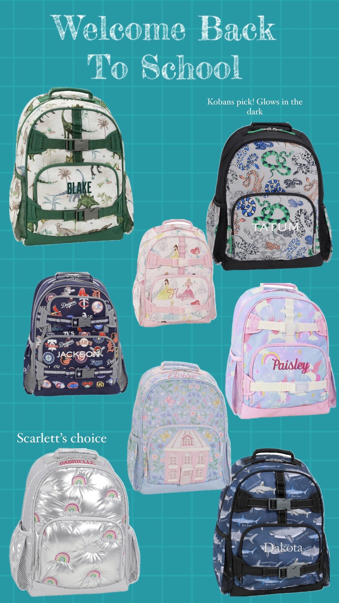 Back to school book bags! Koban picked the snacks and Scarlett got the “shiny rainbows”

#LTKbacktoschool #bookbags #backpacks