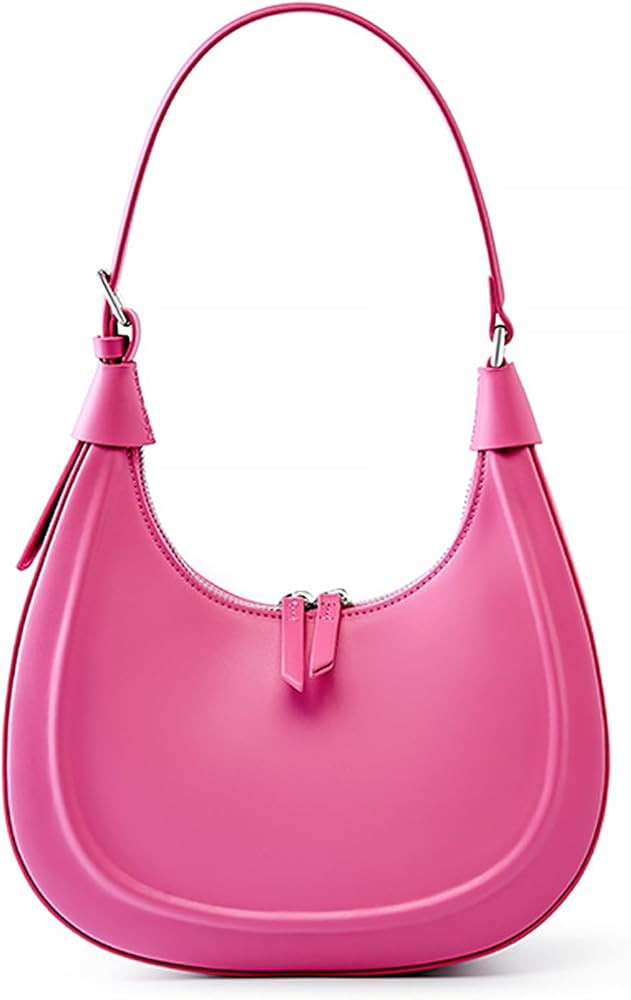 Crescent Shoulder Bags for Women, Genuine Leather Crossbody Purses, Underarm Purses with a Adjust... | Amazon (US)