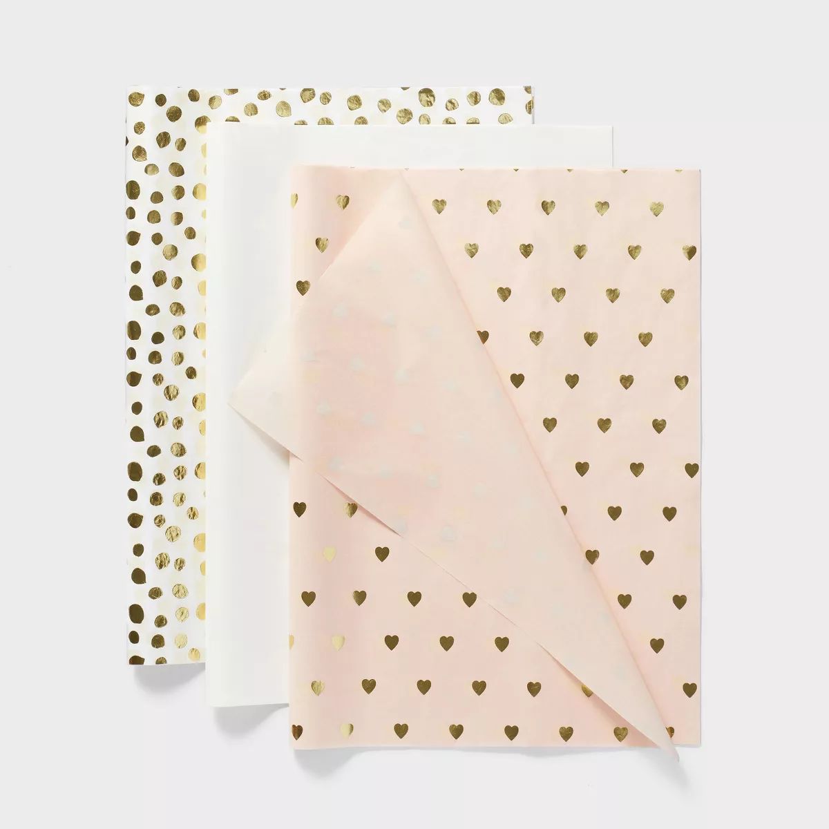 Metallic Hearts Banded Tissue Paper - Spritz™ | Target