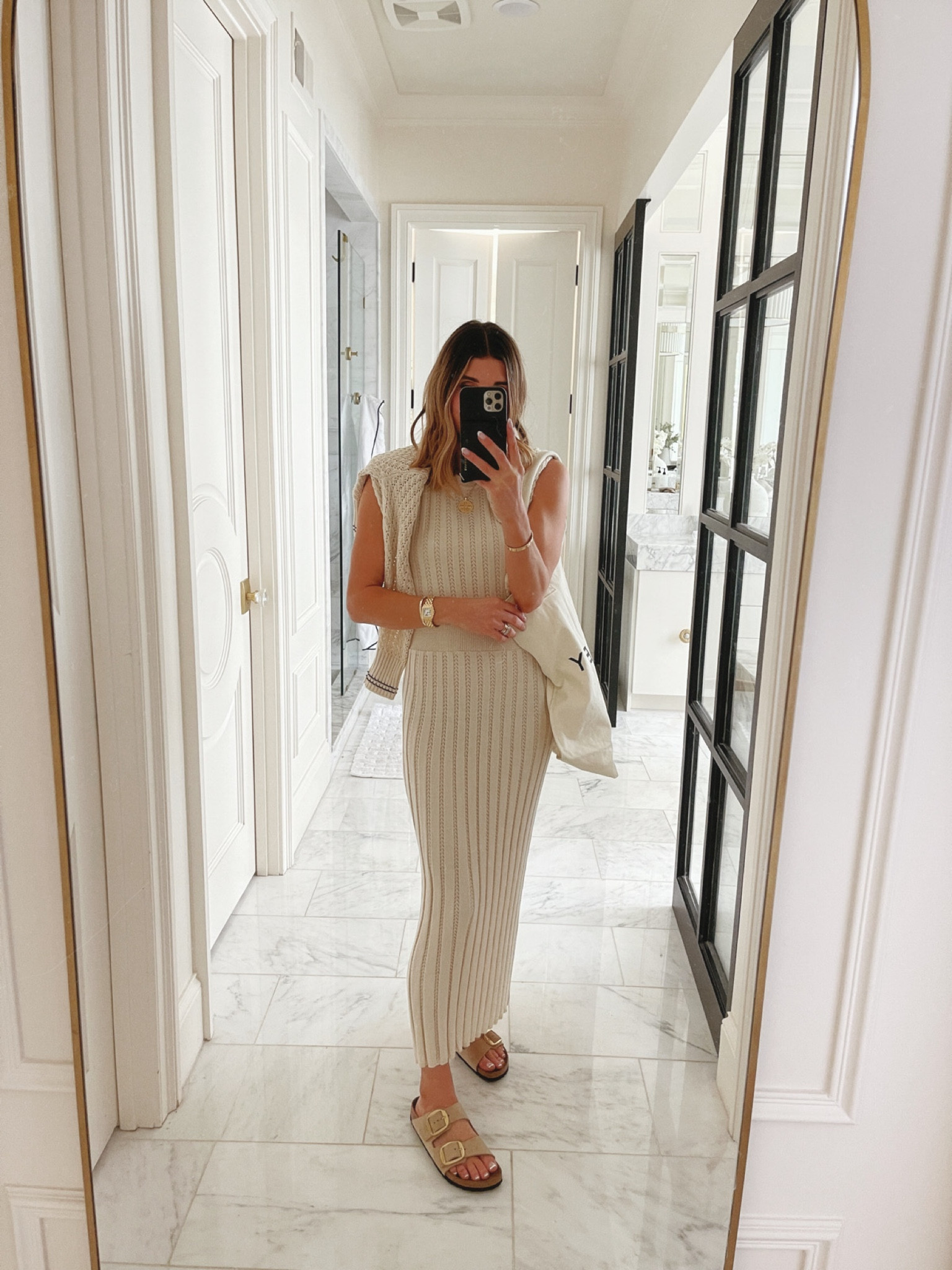white off the shoulder knit dress White Knit Dress Long Sleeve Off Shoulder main image 1