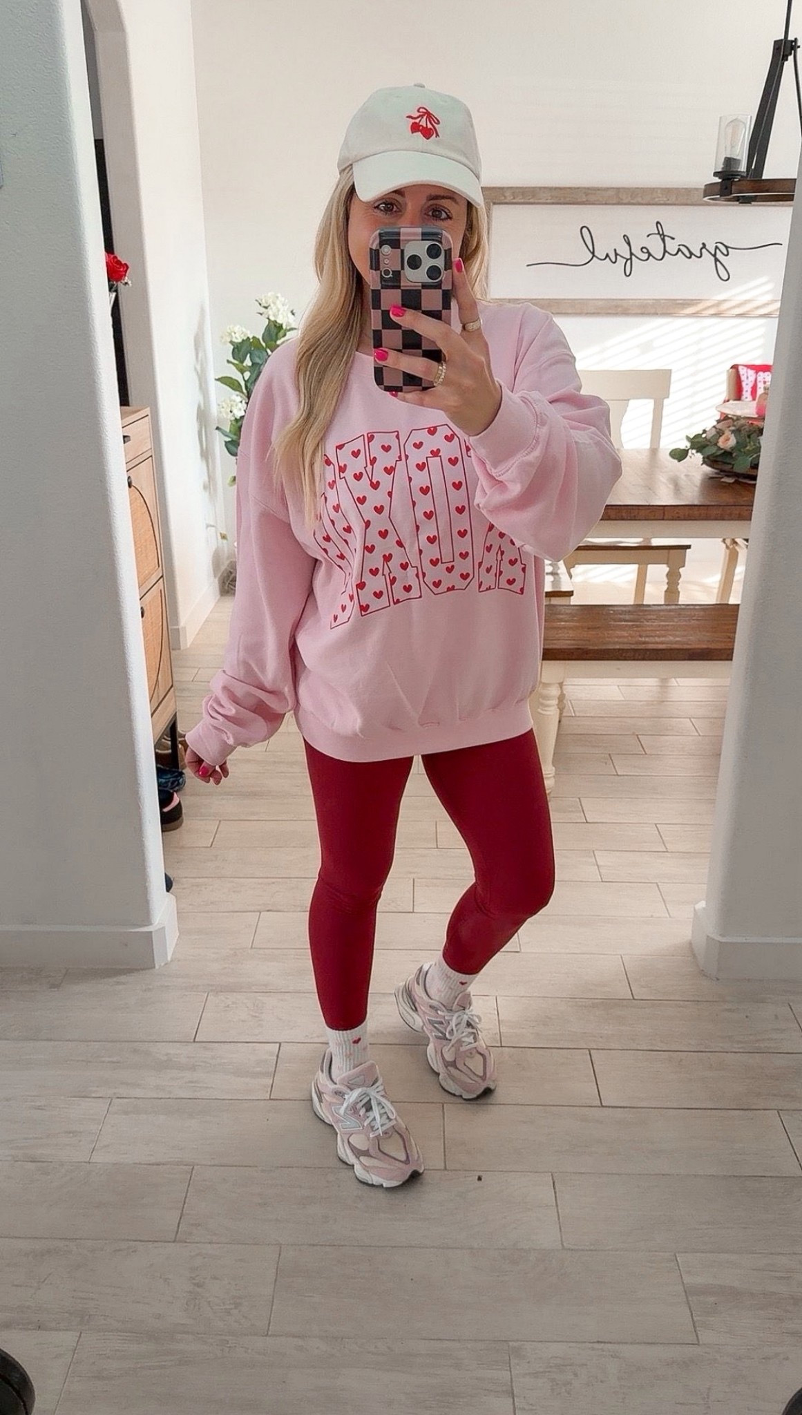 Valentine’s Day outfit
Xoxo sweater large leggings small
Heart socks 
New balance sneakers 

#LTKFindsUnder100 #LTKootd #LTKSaleAlert