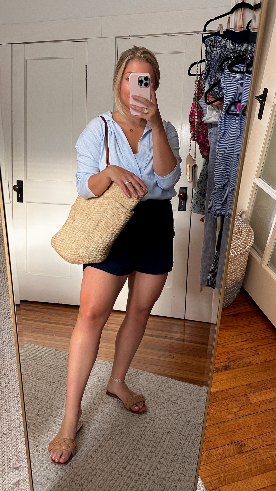 Beach day cover up tunic and front tie shorts 

#LTKtravel #LTKswim #LTKFind