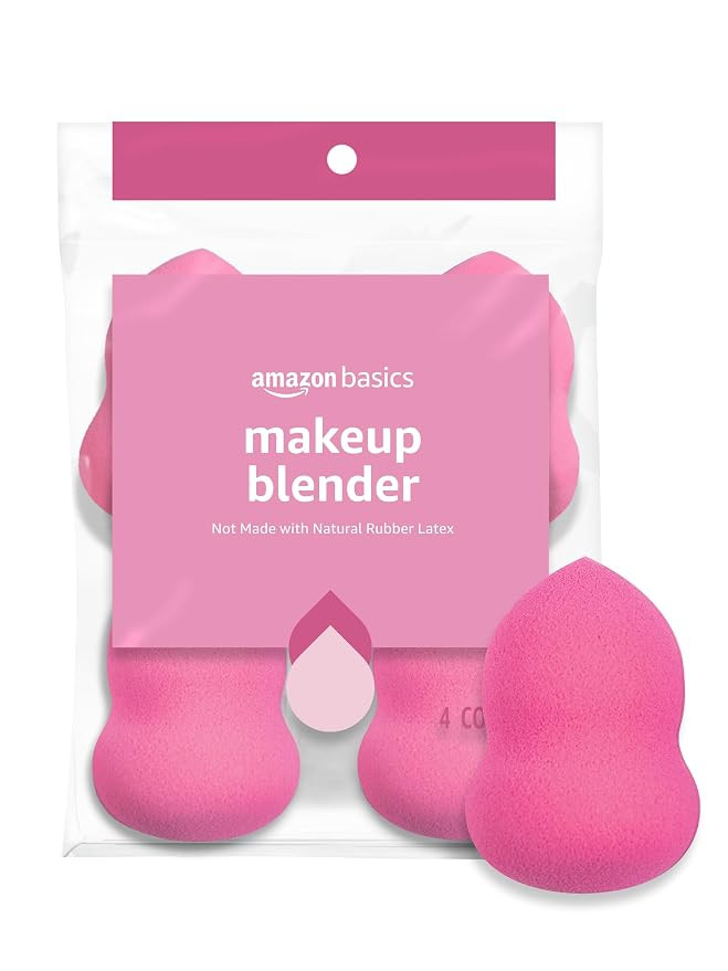 Amazon Basics Large Makeup Blender Sponges, Reusable, for Full or Sheer Coverage, 4-Pack (Previou... | Amazon (US)