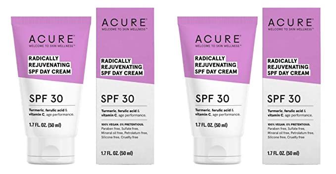 Acure Organics Radically Rejuvenating SPF 30 Day Cream (Pack of 2) With Aloe Vera, Argan, Vitamin... | Amazon (US)