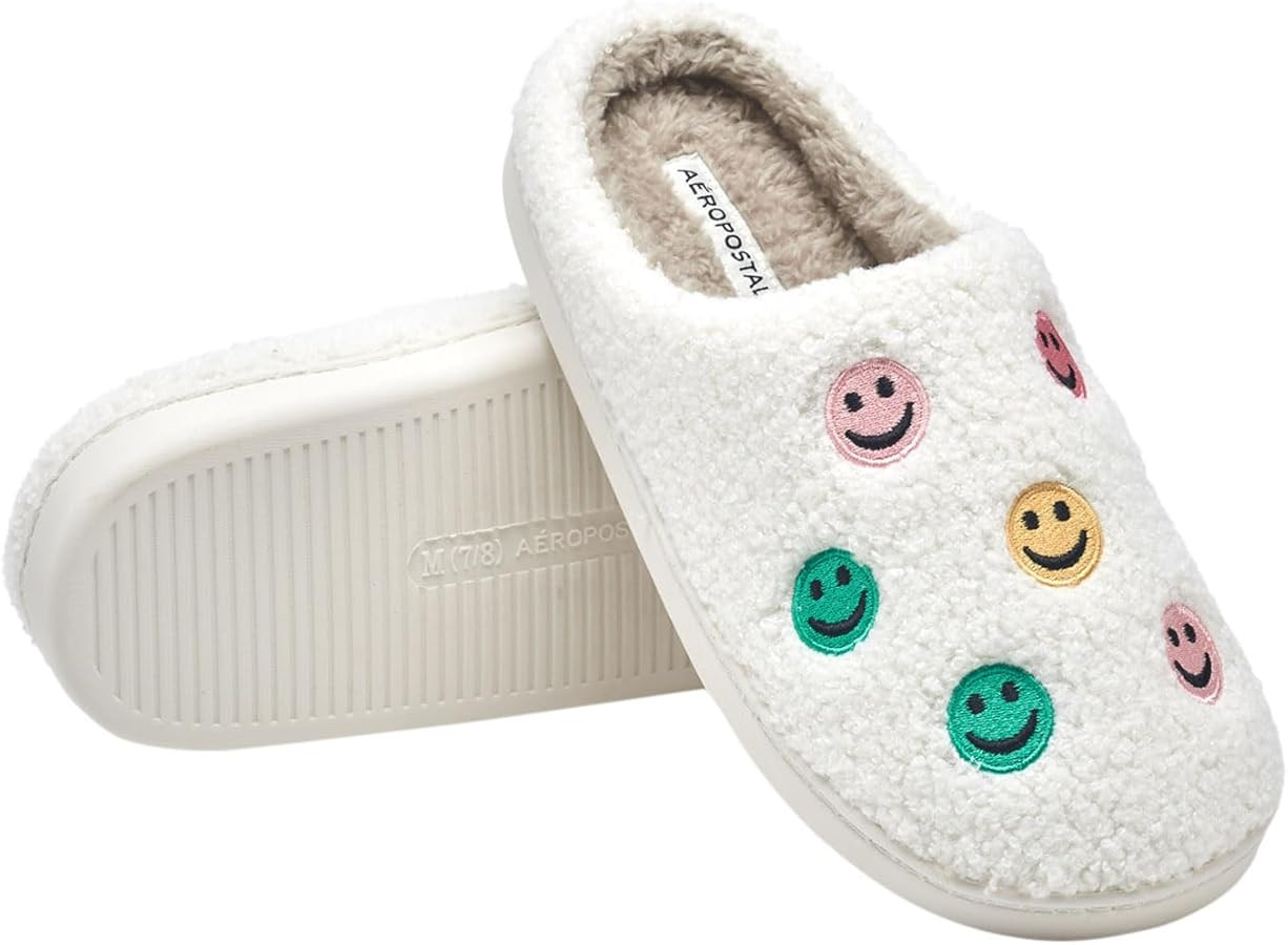 AEROPOSTALE Women's Slippers - Fuzzy Cushioned Comfort Slip-On House Shoes Clog Slipper, Indoor O... | Amazon (US)