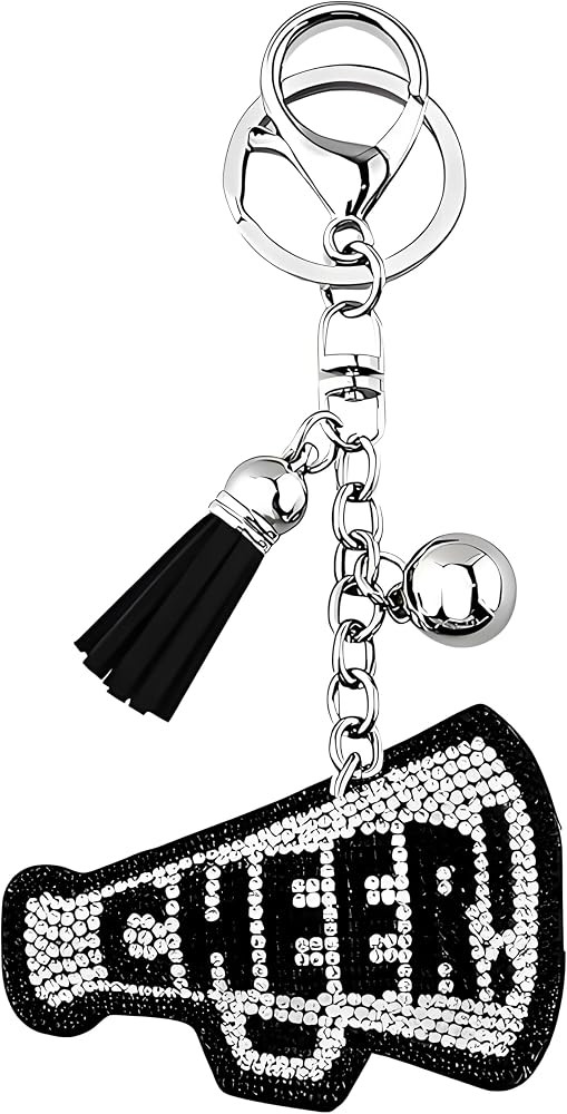 Dreuyet Cheer Keychain Rhinestone Bling Cheerleading Gift for Team Bag Purse Handbags Backpacks C... | Amazon (US)