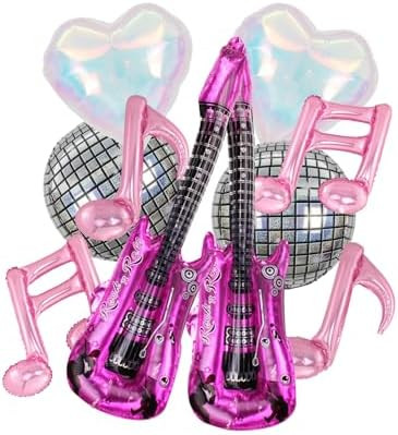 Music Party Decoration Music Note Balloon Disco Balloon Guitar Foil Balloon Concert Party Dcorati... | Amazon (US)