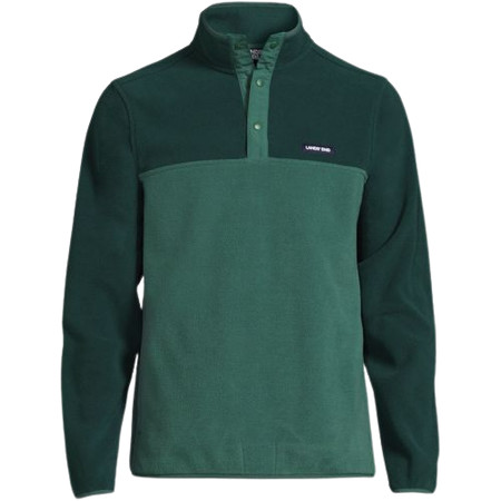 Men's Heritage Fleece Snap Neck Pullover | Lands' End (US)