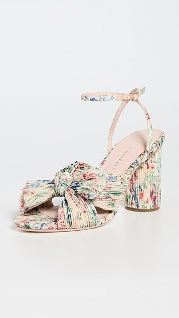 Camellia Pleated Bow Heels with Ankle Strap | Shopbop