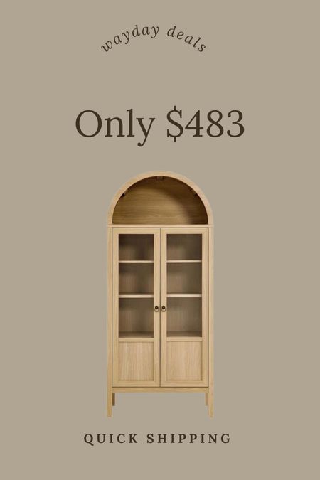 Oh my gosh, this is 64% off making it only $483 and quick shipping from Wayfair. Do not wait on this. It will sell out quickly arched cabinet, natural wood cabinet, living room, furniture, dining room

#LTKStyleTip #LTKHome #LTKSaleAlert