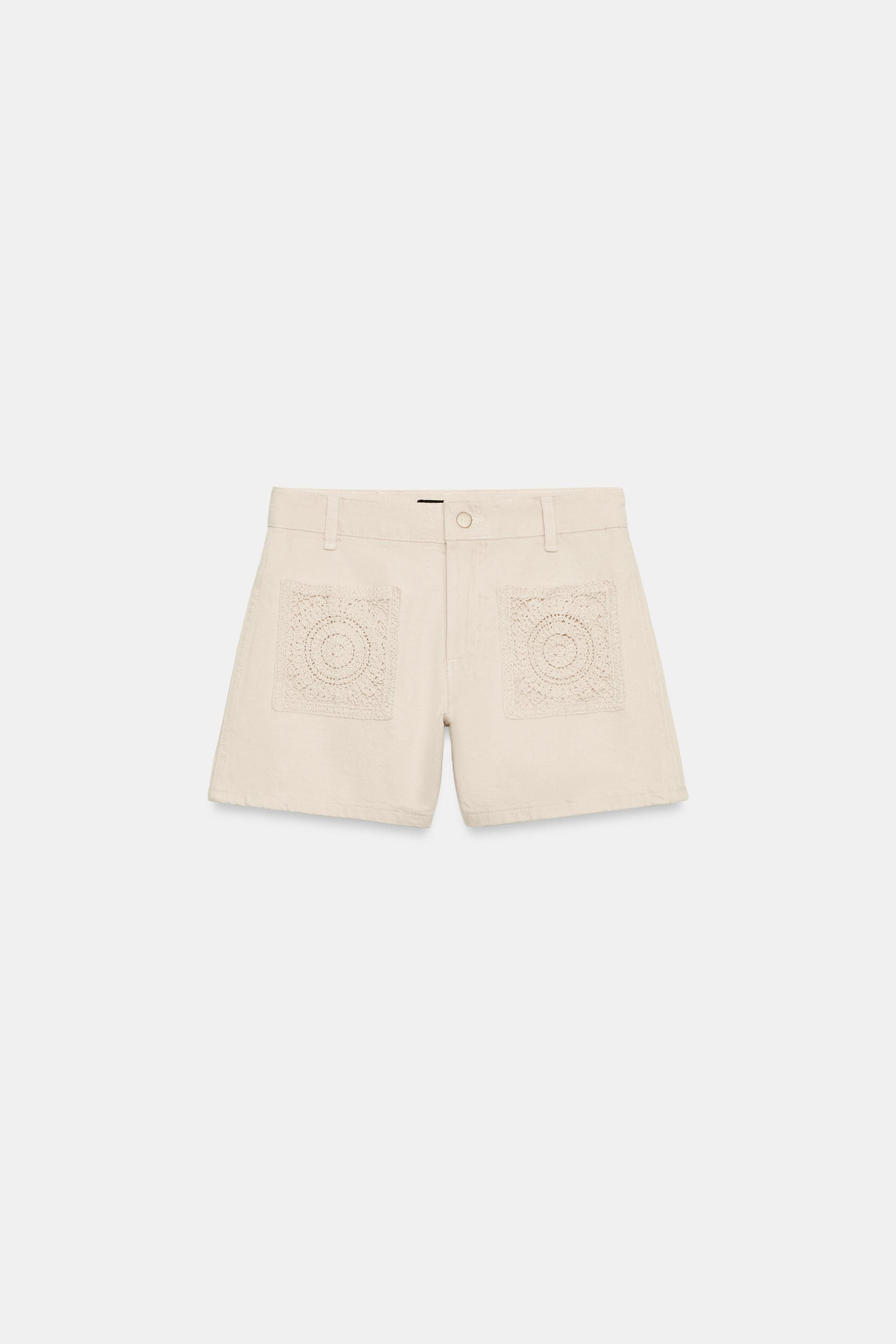 Z1975 CROCHET POCKET SHORTS | Zara US