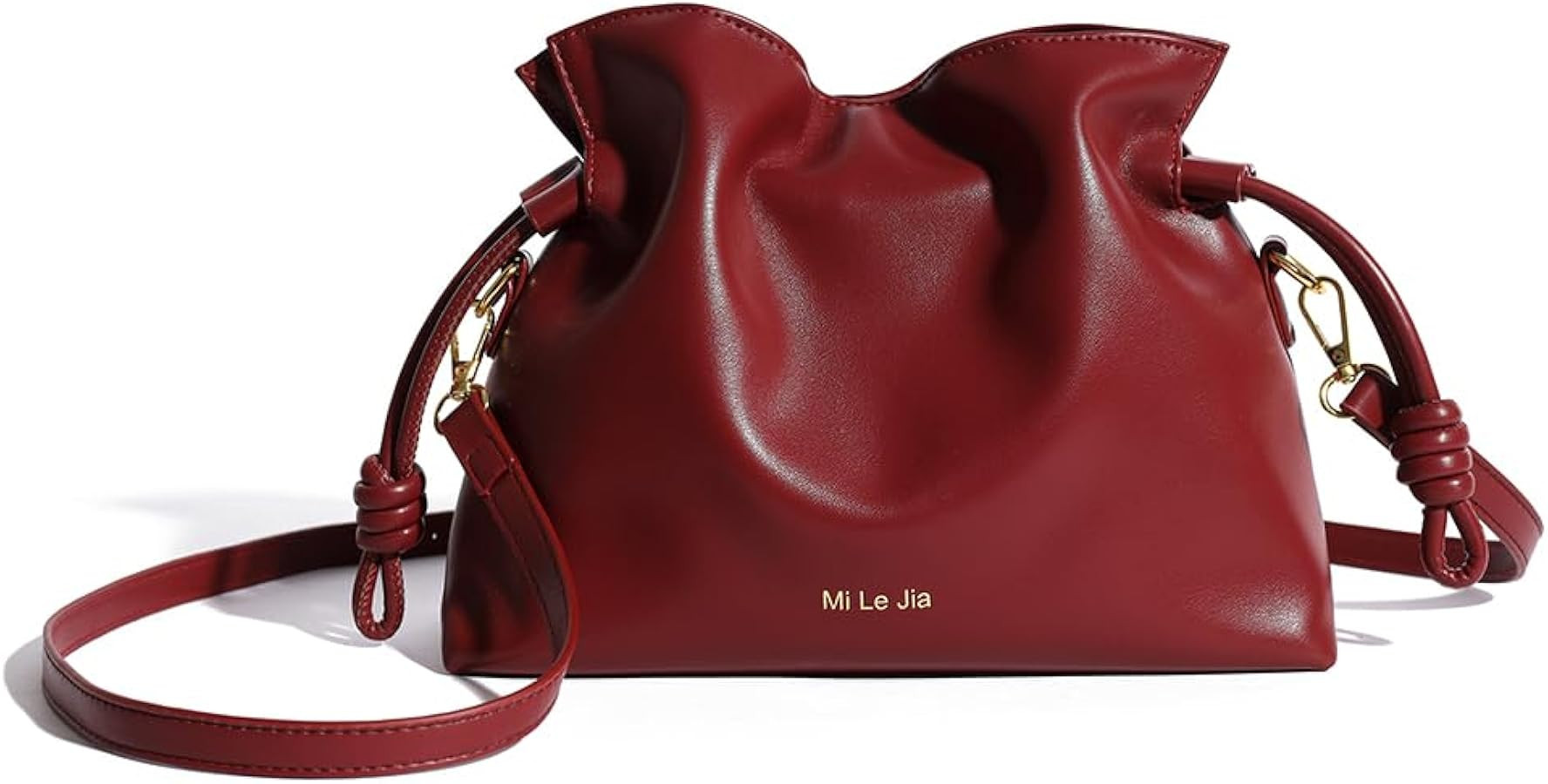 UKETO Drawstring Bucket Bag Nappa Calfskin Flamenco Clutch Designer Handbags PU Leather Shoulder ... | Amazon (UK)
