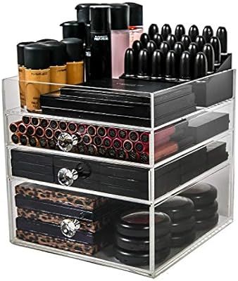 N2 Makeup Co Acrylic Makeup Organizer Cube | 3 Drawers Storage Box for Vanity Tables | Amazon (US)