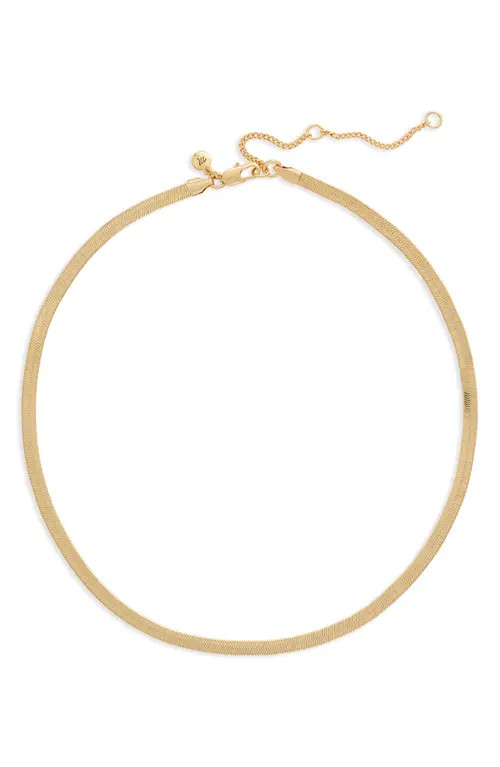 Madewell Herringbone Chain Necklace in Vintage Gold at Nordstrom | Nordstrom