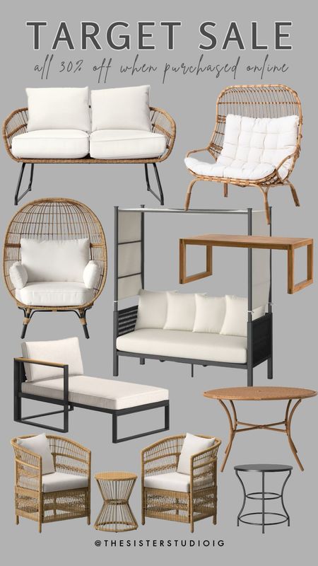 Target sale: 30% off patio when purchased online!

#LTKsalealert #LTKhome #LTKstyletip