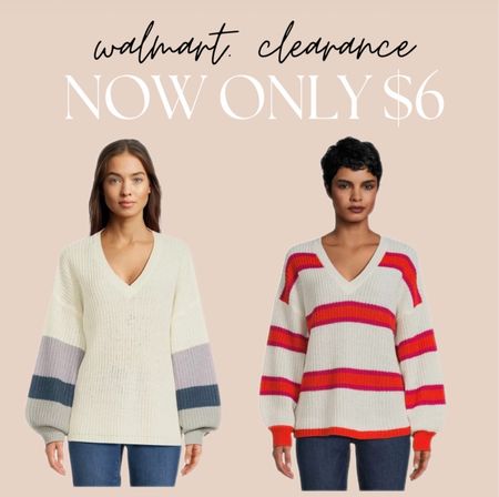 Walmart clearance $6 and under sweaters 

#LTKSeasonal #LTKfindsunder50 #LTKsalealert