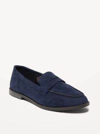Faux-Suede Penny Loafer Shoes for Women | Old Navy (US)