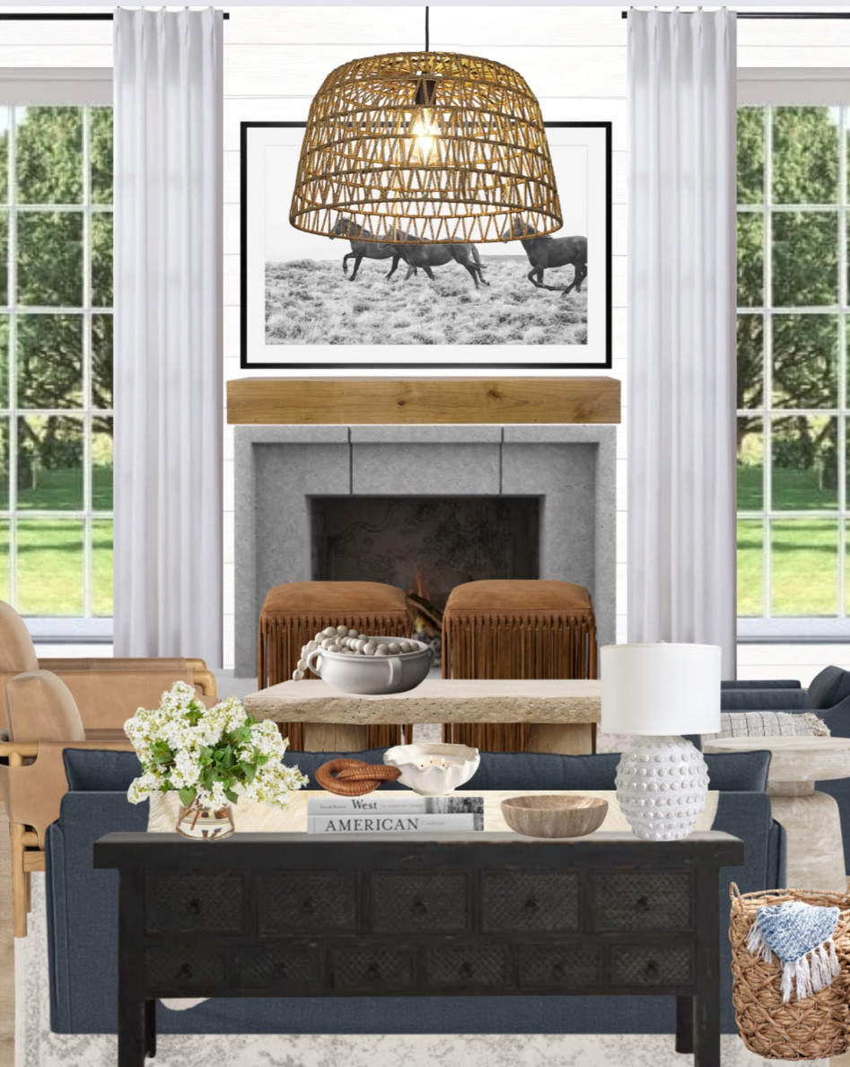 Coastal cowgirl style, living room styling, McGee & Co, Amazon, Pottery Barn, Afloral, Target, Ballard Designs, crate & barrel, neutral home, fringe, modern western

#LTKhome