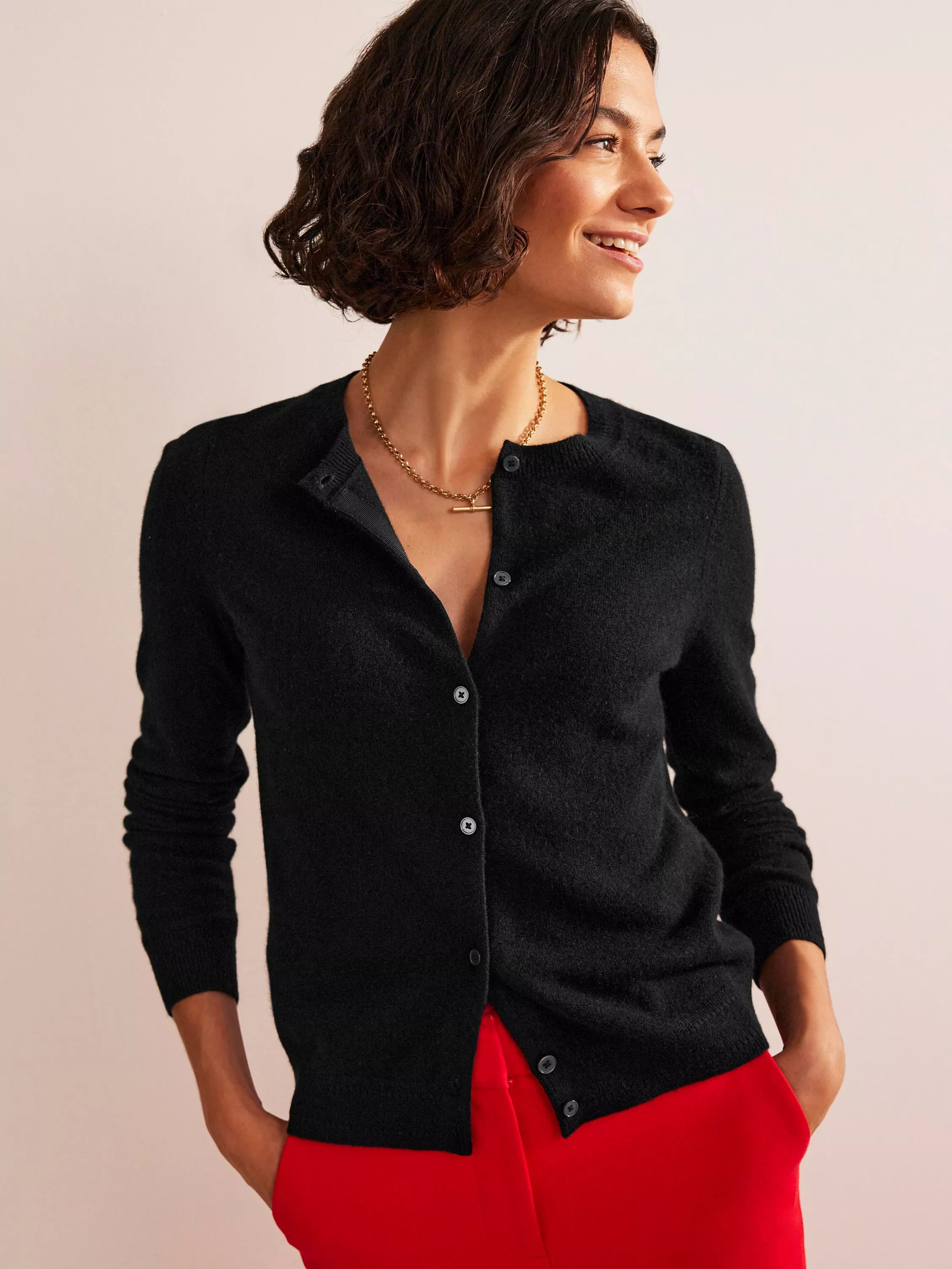 Boden Eva Cashmere Crew Cardigan | John Lewis (UK)