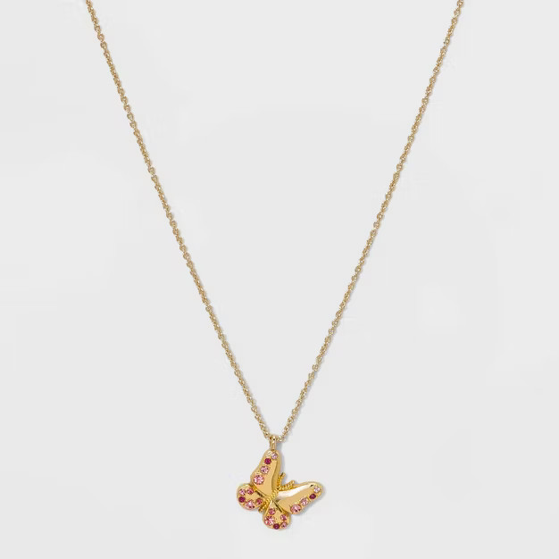 SUGARFIX by BaubleBar Butterfly Pendant Necklace - Gold | Target