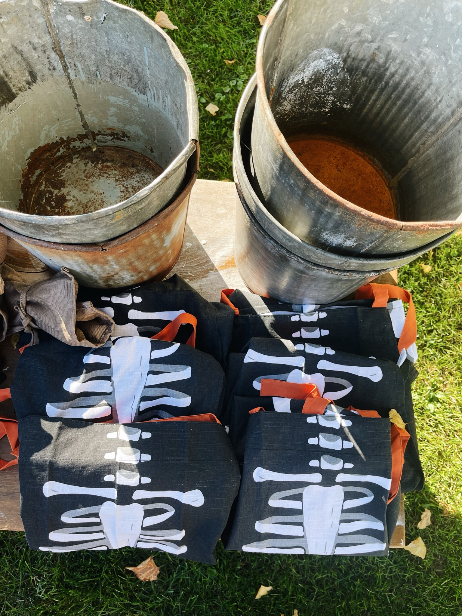 Skeleton aprons for pumpkin carving party 🎃

#LTKHalloween
