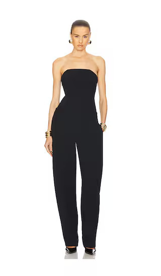 Helsa The Heavy Crepe Jumpsuit in Black. - size S | Revolve Clothing (Global)
