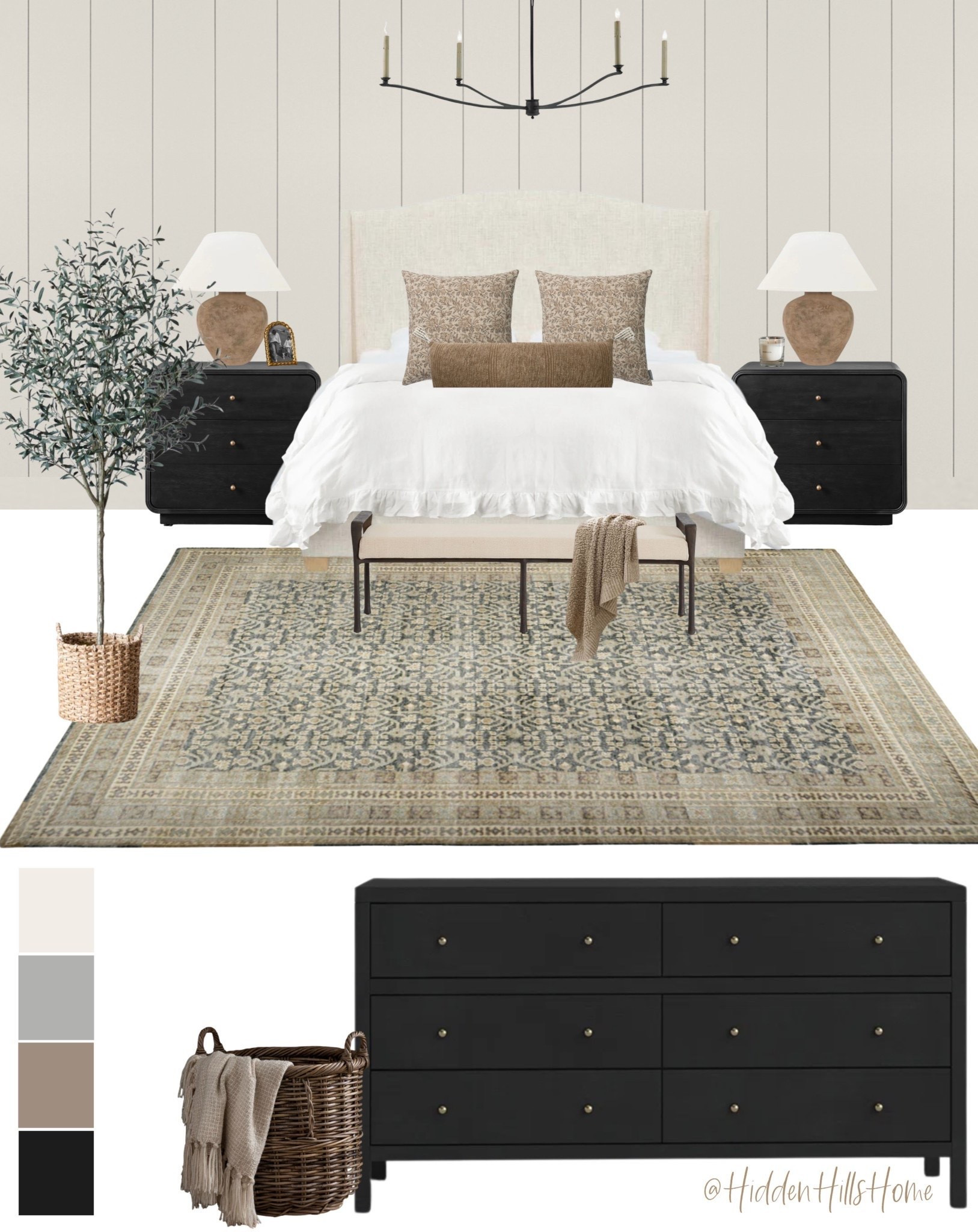 Master bedroom decor mood board, bedroom design, home decor ideas, bedroom inspiration, bedding, bedroom rug, home decor #bedroom

#LTKHome #LTKSaleAlert