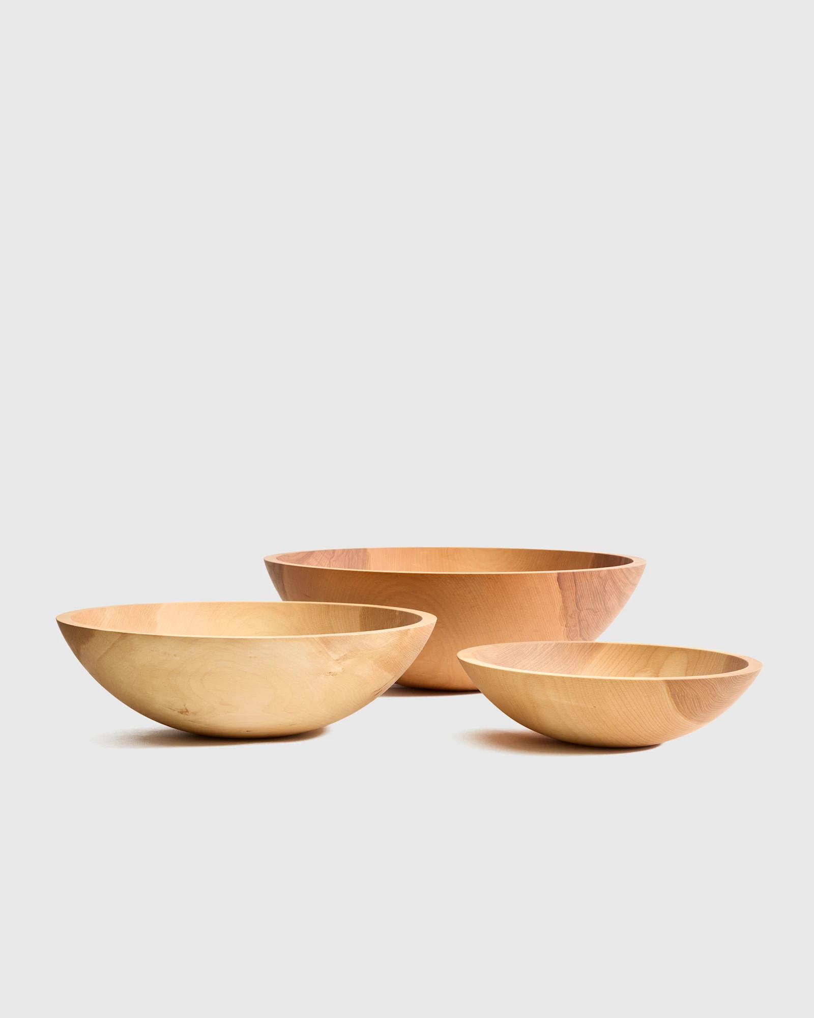 Handcrafted Wooden Serving Bowl, Nesting Set of 3 | Quince